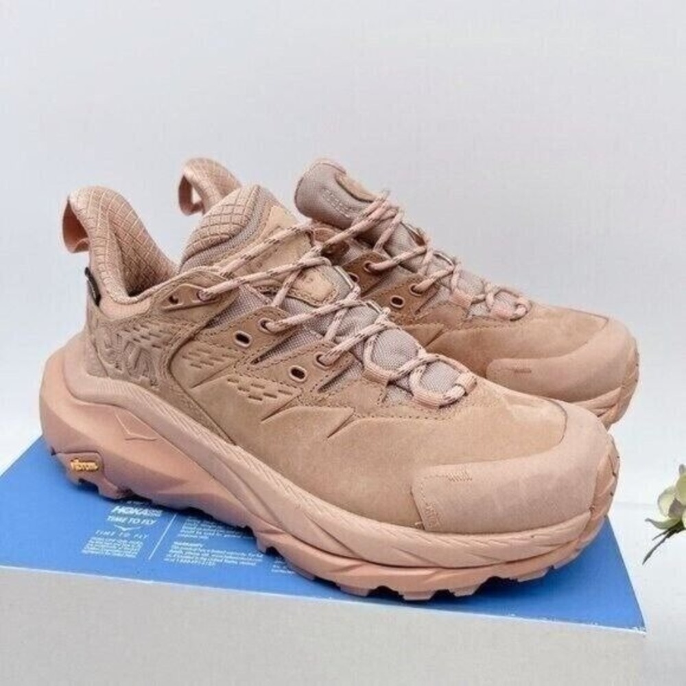 Hoka One One Kaha 2 Low GTX Trail Hiking Shoe Cork/ Cappuccino Mens US 10.5 - Picture 3 of 11